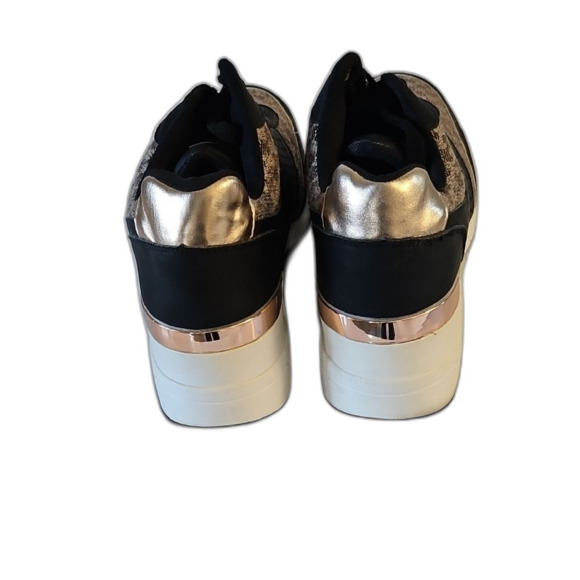 Cestfini Sneakers Sophisticated Black and Brown Moccasins with Monogram Pattern - Picture 3 of 7